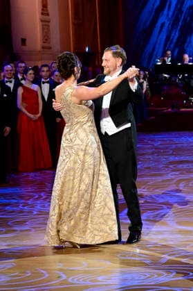 Michael Kretschmer mit Partnerin Annett Hofmann beim 18. SemperOpernball 2026 in der Semper Oper. Dresden, 06.02.2026