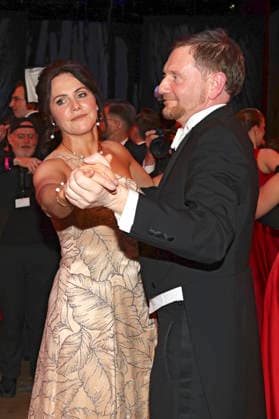 Michael Kretschmer mit Partnerin Annett Hofmann beim 18. SemperOpernball 2026 in der Semper Oper. Dresden, 06.02.2026