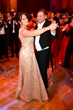 Michael Kretschmer mit Partnerin Annett Hofmann beim 18. SemperOpernball 2026 in der Semper Oper. Dresden, 06.02.2026