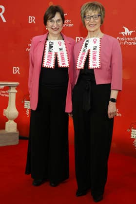 Gisela Bornowski und Elisabeth Hann von Weyern bei der BR-Livesendung Fastnacht in Franken in den Mainfrankensälen. Veitshöchheim, 06.02.2026