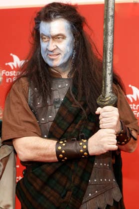 Markus Söder als Braveheart William Wallace bei der BR-Livesendung Fastnacht in Franken in den Mainfrankensälen. Veitshöchheim, 06.02.2026