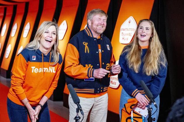 MILAN - Queen Maxima, Princess Amalia, and King Willem-Alexander visit the TeamNL House during the Olympic Games in Milan. ROBIN UTRECHT ANP netherlands out - belgium out  Copyright: xx x549912745x originalFilename: 549912745.jpg