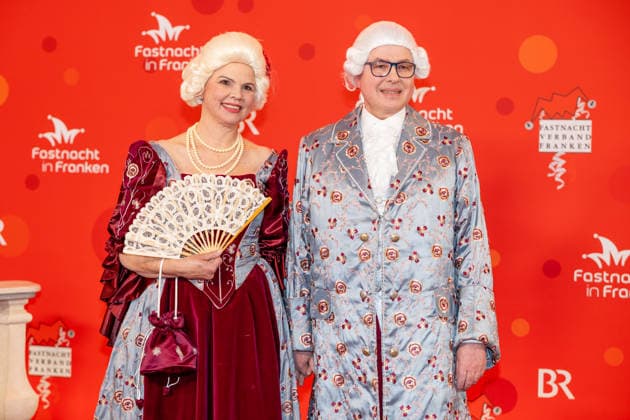 Im Bild: Frau Barbara Streibl und Fraktionsvorsitzender der Freien Waehler im Landtag, Florian Streibl Veitshoechheim, Mainfrankensaele, 06.02.2026, Fastnacht in Franken 2026 Copyright: HMBxMedia xJulienxBecker