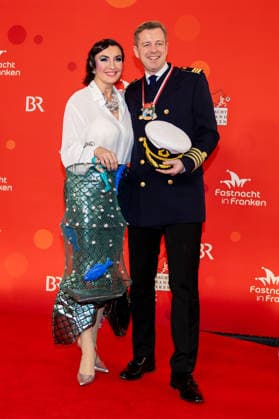 Im Bild: Bundesforschungsministerin Dorothee Baer (CSU) und Oliver Baer Veitshoechheim, Mainfrankensaele, 06.02.2026, Fastnacht in Franken 2026 Copyright: HMBxMedia xJulienxBecker