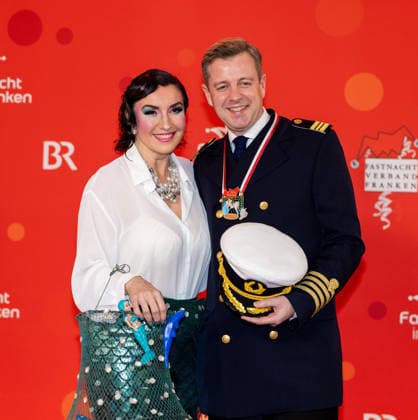 Im Bild: Bundesforschungsministerin Dorothee Baer (CSU) und Oliver Baer Veitshoechheim, Mainfrankensaele, 06.02.2026, Fastnacht in Franken 2026 Copyright: HMBxMedia xJulienxBecker