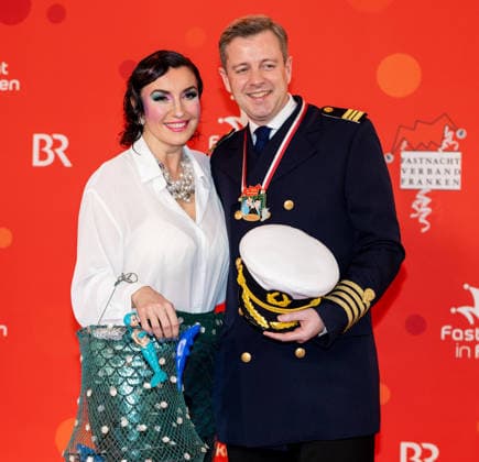 Im Bild: Bundesforschungsministerin Dorothee Baer (CSU) und Oliver Baer Veitshoechheim, Mainfrankensaele, 06.02.2026, Fastnacht in Franken 2026 Copyright: HMBxMedia xJulienxBecker