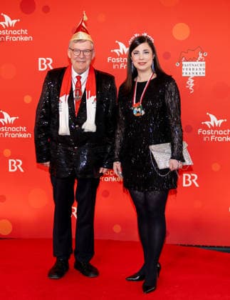 Im Bild: v.li. BR-Rundfunkrat, Volkmar Halbleib mit Begleitung Veitshoechheim, Mainfrankensaele, 06.02.2026, Fastnacht in Franken 2026 Copyright: HMBxMedia xJulienxBecker