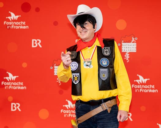 Im Bild: Bundesinnenminister Alexander Dobrindt (CSU) ist als Lucky Luke unterwegs Veitshoechheim, Mainfrankensaele, 06.02.2026, Fastnacht in Franken 2026 Copyright: HMBxMedia xJulienxBecker