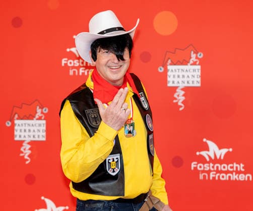 Im Bild: Bundesinnenminister Alexander Dobrindt (CSU) ist als Lucky Luke unterwegs Veitshoechheim, Mainfrankensaele, 06.02.2026, Fastnacht in Franken 2026 Copyright: HMBxMedia xJulienxBecker