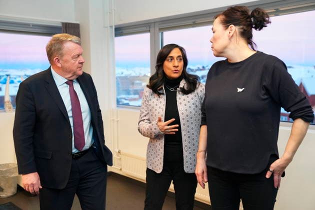 Foreign Ministers meets in Nuuk Danish Foreign Minister Lars Loekke Rasmussen (L) meets with Canada s Foreign Minister Anita Anand (C) and Greenland s Minister for Foreign Affairs Vivian Motzfeldt in Nuuk, Greenland on Saturday, February 7, 2026. , Greenland Denmark Copyright: IdaxMariexOdgaardx spdk20260207-124655-L
