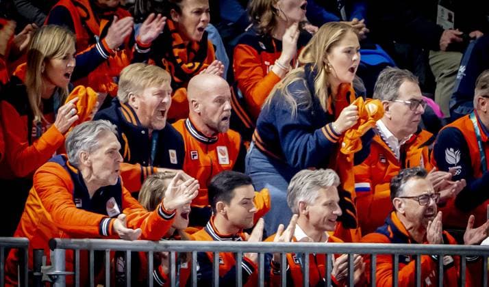 MILAN - Queen Maxima, Princess Amalia and King Willem-Alexander visit the women s 3000 meters Milano Speed Skating Stadium during the Milan Cortina 2026 Winter Olympics. ROBIN UTRECHT ANP netherlands out - belgium out  Copyright: xx x549927848x originalFilename: 549927848.jpg