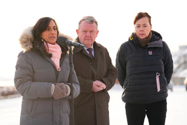 Joint Canadian, Danish, and Greenlandic press conference Canada s Foreign Minister Anita Anand talks to the press during a press conference with Danish Foreign Minister Lars Loekke Rasmussen and Greenland s Minister for Foreign Affairs, Vivian Motzfeldt in Nuuk, Greenland Saturday, February 7, 2026. , Groenland Denmark Copyright: IdaxMariexOdgaardx spdk20260207-170220-L