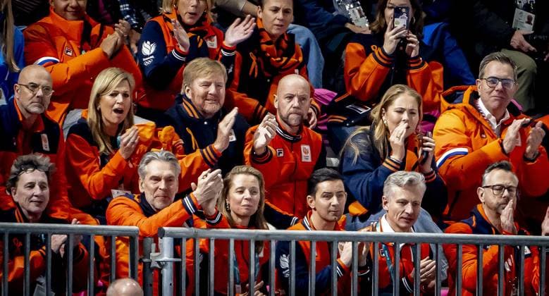 MILAN - Queen Maxima, Princess Amalia and King Willem-Alexander visit the women s 3000 meters Milano Speed Skating Stadium during the Milan Cortina 2026 Winter Olympics. ROBIN UTRECHT ANP netherlands out - belgium out  Copyright: xx x549928604x originalFilename: 549928604.jpg