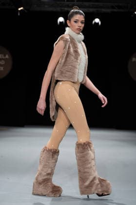 Modad catwalk during Madrid Fashion Week in Madrid - 07 Feb 2026 A model walks the runway in a design by designer CSDMM at the Momad catwalk during the Madrid Fashion Week at Ifema. Madrid Spain Copyright: xAtilanoxGarciax xSOPAxImagesx photos04488