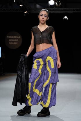 Modad catwalk during Madrid Fashion Week in Madrid - 07 Feb 2026 A model walks the runway in a design by designer CSDMM at the Momad catwalk during the Madrid Fashion Week at Ifema. Madrid Spain Copyright: xAtilanoxGarciax xSOPAxImagesx photos04500