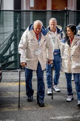 MILAN - King Harald and Queen Sonja of Norway visit the men s 5000 meters Milano Speed Skating Stadium during the Milan Cortina 2026 Winter Olympics. ROBIN UTRECHT ANP netherlands out - belgium out  Copyright: xx x550036659x originalFilename: 550036659.jpg
