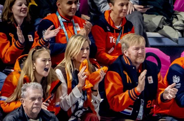 MILAN - Queen Maxima, Princess Amalia, and King Willem-Alexander at the men s 5,000-meter speed skating final at the Milan Speed Skating Stadium, Milan Cortina 2026 Olympic Winter Games. ROBIN UTRECHT ANP netherlands out - belgium out  Copyright: xx x550040732x originalFilename: 550040732.jpg