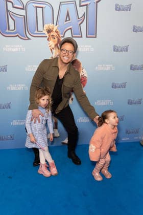 GOAT Film Screening in London, UK - 8 Feb 2026 Joe Swash with children, Belle and Rose attend the GOAT film screening, at Picturehouse Central in Piccadilly, London. London United Kingdom Copyright: xPhilxLewisx xSOPAxImagesx JoeSwash_Goat-7920