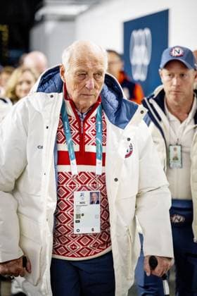 MILAN - Queen Maxima, Princess Amalia and King Willem-Alexander congratulate Norwegian King Harald and Norwegian Queen Sonjana in the 5,000 meters speed skating men s final Milano Speed Skating Stadium Olympic Winter Games Milan Cortina 2026 ROBIN UTRECHT netherlands out - belgium out  Copyright: xx x550051425x originalFilename: 550051425.jpg