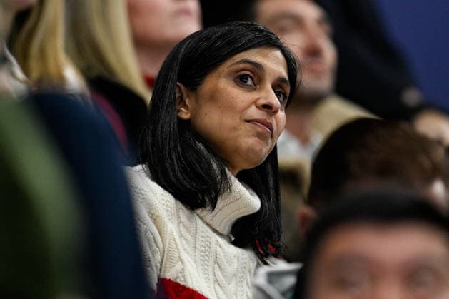 Winter Olympics - Usha Vance At Milano Ice Skating Arena - Milan Second Lady of the United States and wife of JD Vance (not pictured), Usha Vance is seen in the stands at the Women Single Skating - Free Skating event on day two of the Milano Cortina 2026 Winter Olympic games at Milano Ice Skating Arena on February 8, 2026 in Milan, Italy. Photo by JMP ABACAPRESS.COM Milan Italy  Copyright: xJMP ABACAx