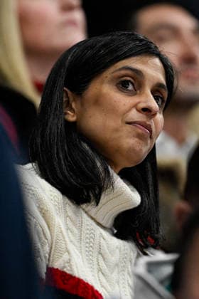 Winter Olympics - Usha Vance At Milano Ice Skating Arena - Milan Second Lady of the United States and wife of JD Vance (not pictured), Usha Vance is seen in the stands at the Women Single Skating - Free Skating event on day two of the Milano Cortina 2026 Winter Olympic games at Milano Ice Skating Arena on February 8, 2026 in Milan, Italy. Photo by JMP ABACAPRESS.COM Milan Italy  Copyright: xJMP ABACAx