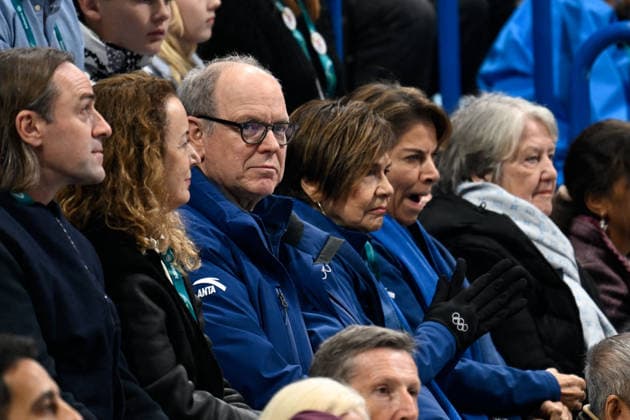 Winter Olympics - Prince Albert At Milano Ice Skating Arena - Milan Prince Albert II of Monaco is seen in the stands at the Women Single Skating - Free Skating event on day two of the Milano Cortina 2026 Winter Olympic games at Milano Ice Skating Arena on February 8, 2026 in Milan, Italy. Photo by JMP ABACAPRESS.COM Milan Italy  Copyright: xJMP ABACAx