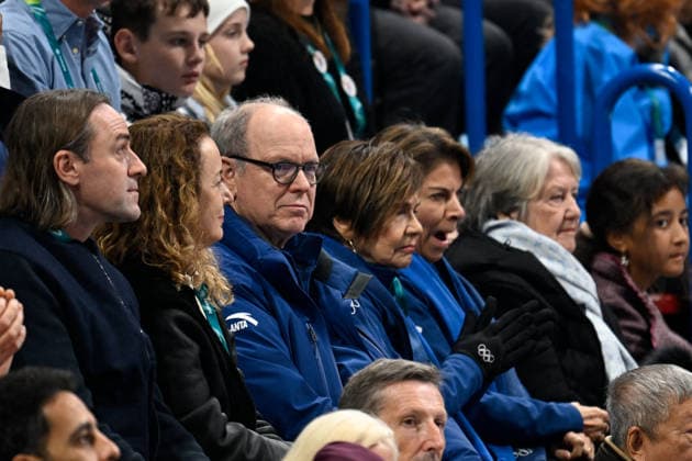 Winter Olympics - Prince Albert At Milano Ice Skating Arena - Milan Prince Albert II of Monaco is seen in the stands at the Women Single Skating - Free Skating event on day two of the Milano Cortina 2026 Winter Olympic games at Milano Ice Skating Arena on February 8, 2026 in Milan, Italy. Photo by JMP ABACAPRESS.COM Milan Italy  Copyright: xJMP ABACAx