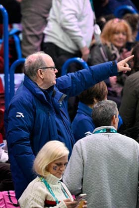 Winter Olympics - Prince Albert At Milano Ice Skating Arena - Milan Prince Albert II of Monaco is seen in the stands at the Women Single Skating - Free Skating event on day two of the Milano Cortina 2026 Winter Olympic games at Milano Ice Skating Arena on February 8, 2026 in Milan, Italy. Photo by JMP ABACAPRESS.COM Milan Italy  Copyright: xJMP ABACAx