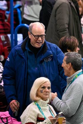 Winter Olympics - Prince Albert At Milano Ice Skating Arena - Milan Prince Albert II of Monaco is seen in the stands at the Women Single Skating - Free Skating event on day two of the Milano Cortina 2026 Winter Olympic games at Milano Ice Skating Arena on February 8, 2026 in Milan, Italy. Photo by JMP ABACAPRESS.COM Milan Italy  Copyright: xJMP ABACAx