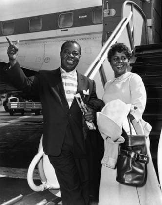 RECORD DATE NOT STATED Louis Armstrong and wife Lucille Wilson circa 1956 ** I.V. EDITORIAL USE ONLY  Copyright: x