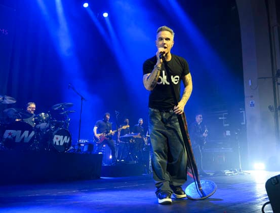 Robbie Williams performs live in Brixton Academy, London, 8 February 2026 Robbie Williams plays two sets live to promote his new album Britpop in Brixton Academy, London, 8 February 2026 ., Credit:Tina Korhonen Avalon United Kingdom, London  Copyright: xTinaxKorhonenx xAvalonx 1073261685