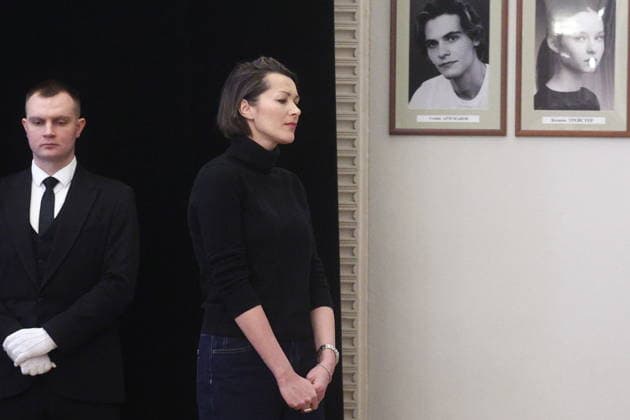 RUSSIA, MOSCOW - FEBRUARY 9, 2026: Anna Antonova attends a farewell ceremony for fellow actress Olga Chipovskaya in the Great Portrait Foyer of the Vakhtangov State Academic Theatre. Chipovskaya passed away on February 4 at the age of 67 Moscow Russia  - ZUMAt113 20260209_zaa_t113_051 Copyright: xSofyaxSandurskayax
