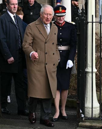 . 09 02 2026. Clitheroe, United Kingdom. King Charles III during a visit to Clitheroe in Lancashire, United Kingdom.  xPoolx xi-Imagesx IIM-26557-0012