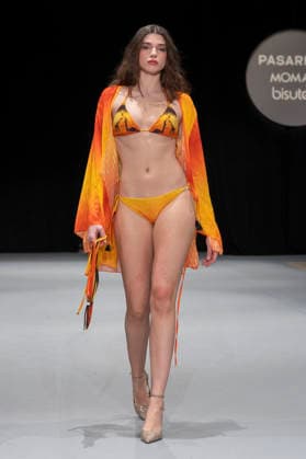 February 9, 2026, Madrid, Madrid, Spain: The model walks the runway at the MOMAD International Fashion Show, wearing designs by students from the ACQUADICOCCO, Madrid School of Fashion Design), Madrid, (02.06.26) Madrid Spain  - ZUMAc312 20260209_zsp_c312_012 Copyright: xOscarxManuelxSanchezx