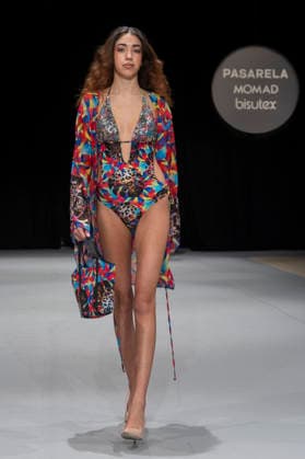 February 9, 2026, Madrid, Madrid, Spain: The model walks the runway at the MOMAD International Fashion Show, wearing designs by students from the ACQUADICOCCO, Madrid School of Fashion Design), Madrid, (02.06.26) Madrid Spain  - ZUMAc312 20260209_zsp_c312_021 Copyright: xOscarxManuelxSanchezx