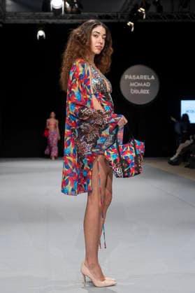 February 9, 2026, Madrid, Madrid, Spain: The model walks the runway at the MOMAD International Fashion Show, wearing designs by students from the ACQUADICOCCO, Madrid School of Fashion Design), Madrid, (02.06.26) Madrid Spain  - ZUMAc312 20260209_zsp_c312_024 Copyright: xOscarxManuelxSanchezx