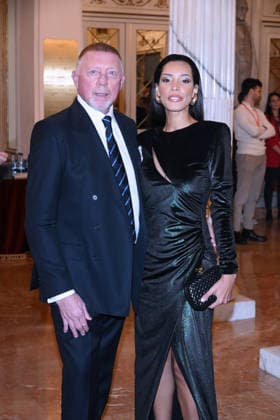 February 9, 2026, Milan, Rome, Italy: 09 02 2026 Milan, Welcome cocktail for the guests of the Opening Ceremony of the Milan Cortina 2026 Olympics at the Teatro alla Scala. - in the photo: Boris Becker, Lilian de Carvalho Monteiro. Milan Italy  - ZUMAa289 20260209_zia_a289_097 Copyright: xMax Agfx