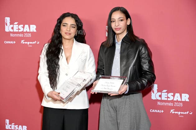 Diner des nommés au CESAR 2026 Annual dinner with all nominated artists for 2026 CESAR awards 452910 2026 02 09 France Herzi, Hafsia Melliti, Nadia  Copyright: xSergexArnalx xStarfacex STAR_452910_052