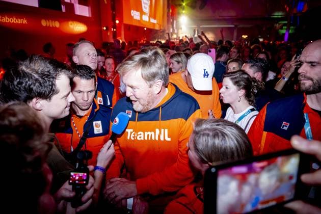 MILAN - Queen Maxima and King Willem-Alexander attend the ceremony for Jutta Leerdam and Femke Kok at the TeamNL house. ROBIN UTRECHT ANP netherlands out - belgium out  Copyright: xx x550188634x originalFilename: 550188634.jpg