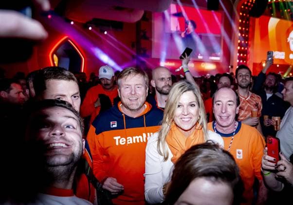 MILAN - Queen Maxima and King Willem-Alexander attend the ceremony for Jutta Leerdam and Femke Kok at the TeamNL house. ROBIN UTRECHT ANP netherlands out - belgium out  Copyright: xx x550188691x originalFilename: 550188691.jpg