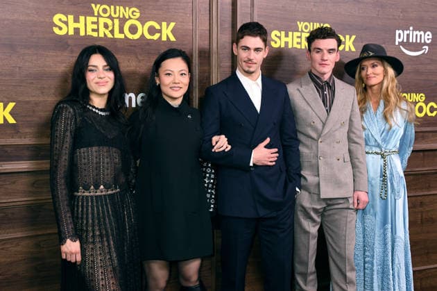 NEW YORK, NY - FEBRUARY 9: Holly Cattle, Zine Tseng, Hero Fiennes Tiffin, Donal Finn and Natascha McElhone at Prime Video™s New York Special Screening of Young Sherlock at SVA Theater in New York City on February 9, 2026. Copyright: xmpi099 MediaPunchx