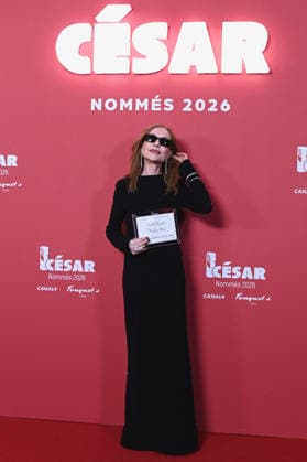Cesar Nominees Dinner - Paris Isabelle Huppert attend the Cesar 2026 - Nominee Dinner at Le Fouquet s on February 09, 2026 in Paris, France. Photo by Franck Castel ABACAPRESS.COM Paris France  Copyright: xCastelxFranck ABACAx