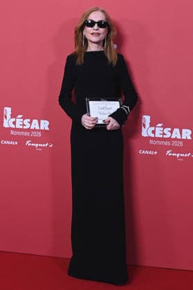 Cesar Nominees Dinner - Paris Isabelle Huppert attend the Cesar 2026 - Nominee Dinner at Le Fouquet s on February 09, 2026 in Paris, France. Photo by Franck Castel ABACAPRESS.COM Paris France  Copyright: xCastelxFranck ABACAx