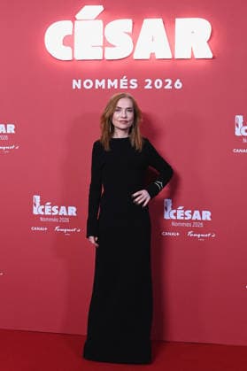 Cesar Nominees Dinner - Paris Isabelle Huppert attend the Cesar 2026 - Nominee Dinner at Le Fouquet s on February 09, 2026 in Paris, France. Photo by Franck Castel ABACAPRESS.COM Paris France  Copyright: xCastelxFranck ABACAx