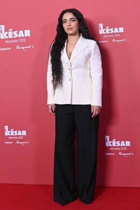 Cesar Nominees Dinner - Paris Hafsia Herzi attend the Cesar 2026 - Nominee Dinner at Le Fouquet s on February 09, 2026 in Paris, France. Photo by Franck Castel ABACAPRESS.COM Paris France  Copyright: xCastelxFranck ABACAx