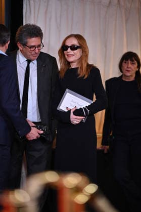 Cesar Nominees Dinner - Paris Isabelle Huppert attend the Cesar 2026 - Nominee Dinner at Le Fouquet s on February 09, 2026 in Paris, France. Photo by Franck Castel ABACAPRESS.COM Paris France  Copyright: xCastelxFranck ABACAx