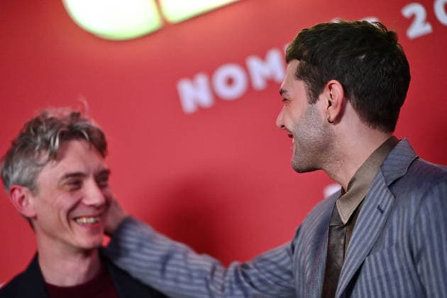 Cesar Nominees Dinner - Paris Swann Arlaud and Xavier Dolan attend the Cesar 2026 - Nominee Dinner at Le Fouquet s on February 09, 2026 in Paris, France. Photo by Franck Castel ABACAPRESS.COM Paris France  Copyright: xCastelxFranck ABACAx