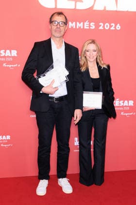 Cesar Nominees Dinner - Paris Dominik Moll and Léa Drucker attend the Cesar Nominees Dinner (Dîner des Nommés) held at Fouquet’s in Paris, France on February 9, 2026, in honor of the nominees of the 51st Cesar Ceremony Photo by David Boyer ABACAPRESS.COM Paris France  Copyright: xBoyerxDavid ABACAx