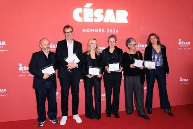 Cesar Nominees Dinner - Paris Dominik Moll and Léa Drucker attend the Cesar Nominees Dinner (Dîner des Nommés) held at Fouquet’s in Paris, France on February 9, 2026, in honor of the nominees of the 51st Cesar Ceremony Photo by David Boyer ABACAPRESS.COM Paris France  Copyright: xBoyerxDavid ABACAx