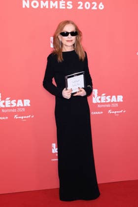 Cesar Nominees Dinner - Paris Isabelle Huppert attends the Cesar Nominees Dinner (Dîner des Nommés) held at Fouquet’s in Paris, France on February 9, 2026, in honor of the nominees of the 51st Cesar Ceremony Photo by David Boyer ABACAPRESS.COM Paris France  Copyright: xBoyerxDavid ABACAx